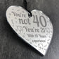 Novelty 40th Birthday Gifts Mirrored Acrylic Heart Birthday Gift