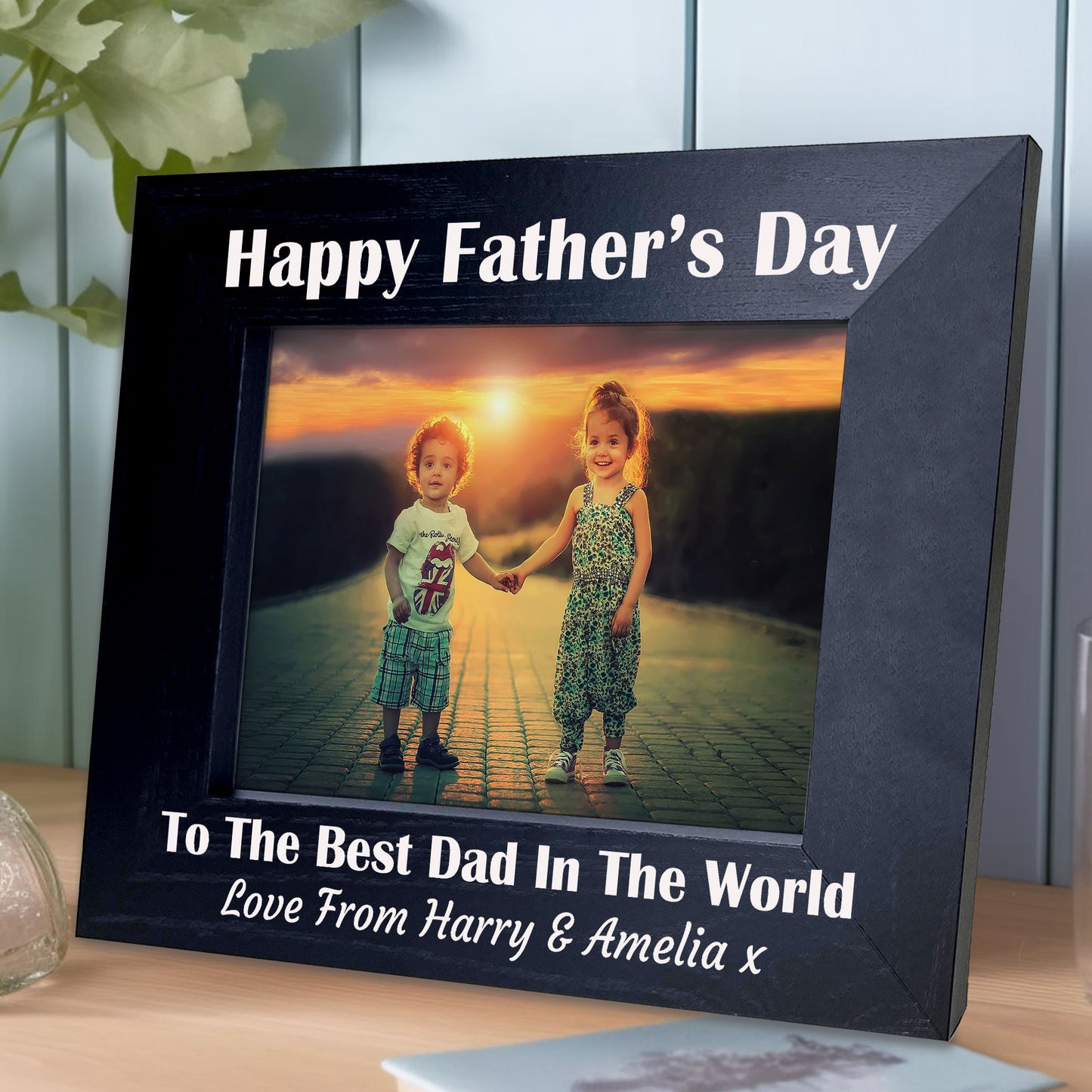 Personalised Best Dad Photo Frame Fathers Day Gift For Dad