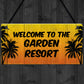 Funny Garden Sign GARDEN RESORT Summer Plaque New Home Gift