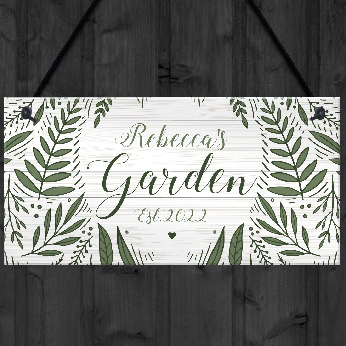 Garden Sign Flowers Personalised Shed Summerhouse Decking Sign