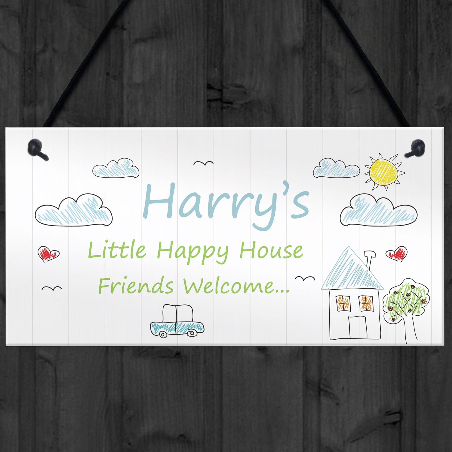 Personalised Childrens Playhouse Bedroom Wendy House Door Sign