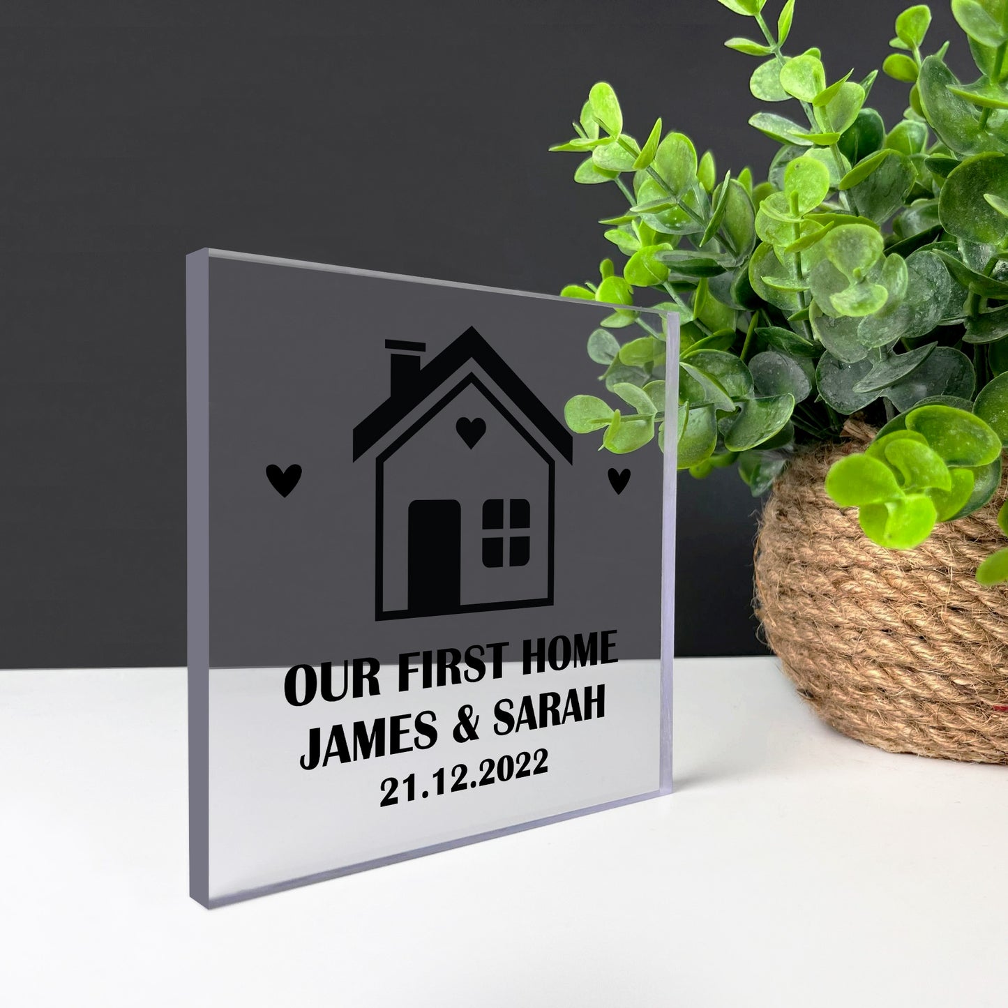 First Home Gift Personalised Plaque House Warming Gift