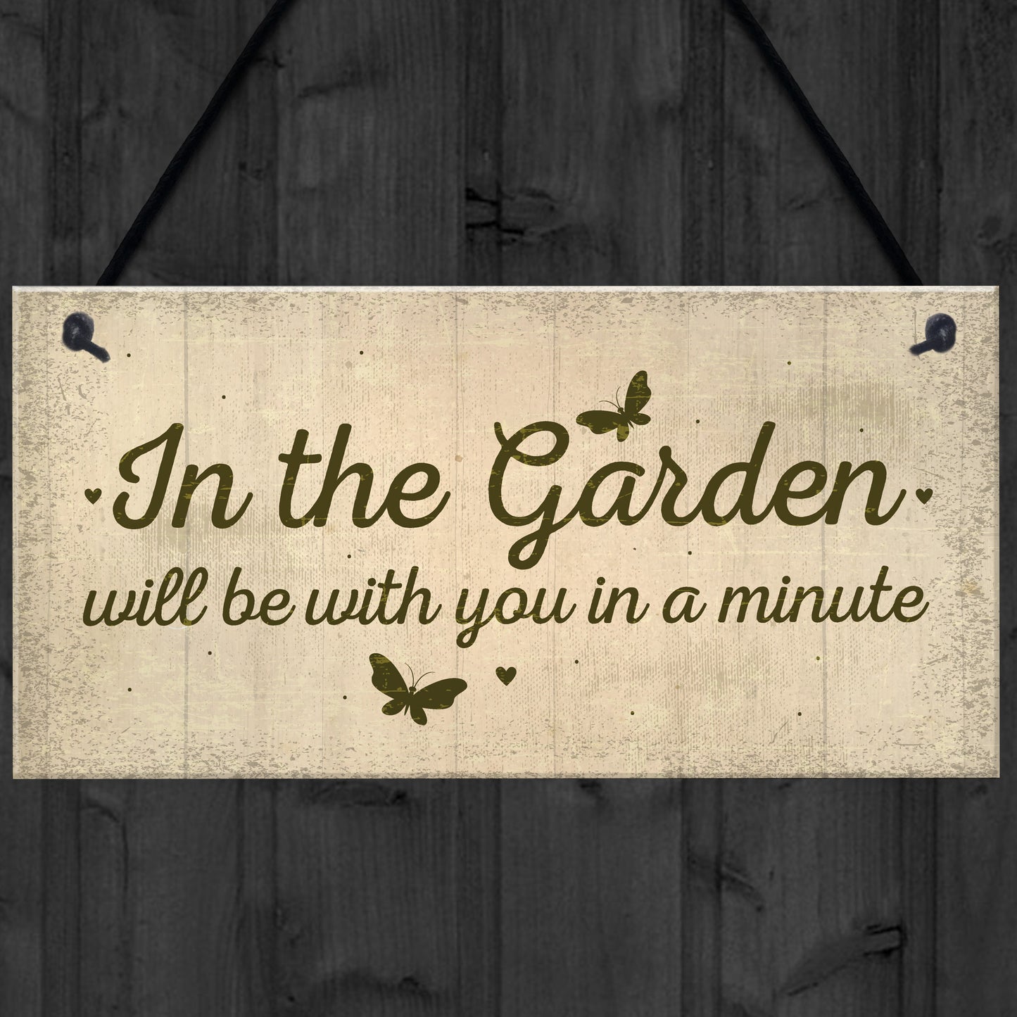 In The Garden Novelty Door Plaque Summer House Sign Garden GIFT