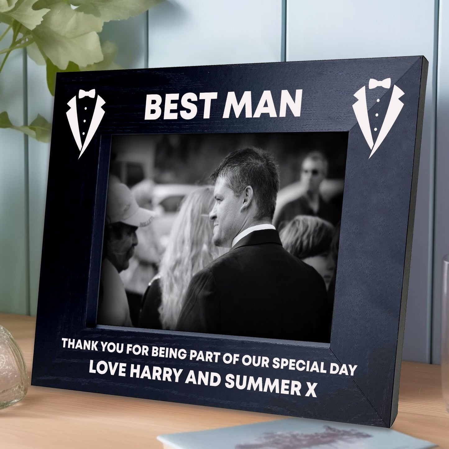 BEST MAN GIFT Personalised Photo Frame Thank You Gift