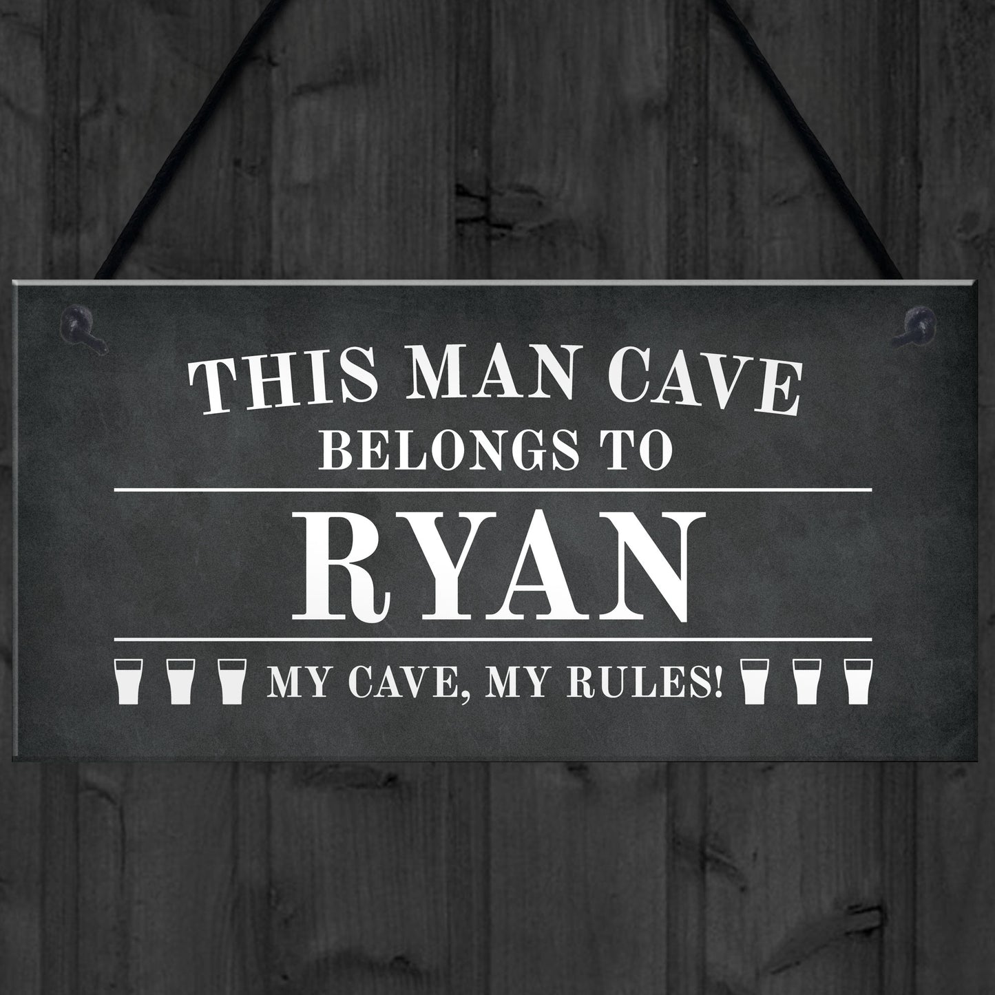 Novelty Man Cave Sign Personalised This Man Cave Belongs To