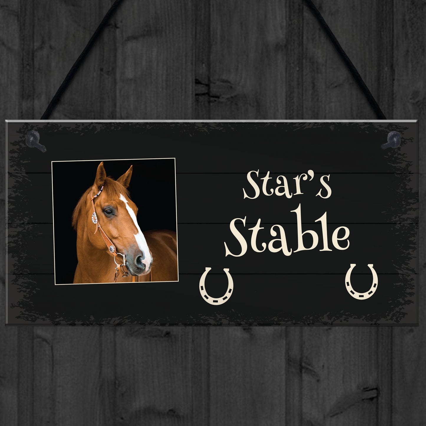 PERSONALISED Hanging Stable Sign Horse Lover Gift For Pet