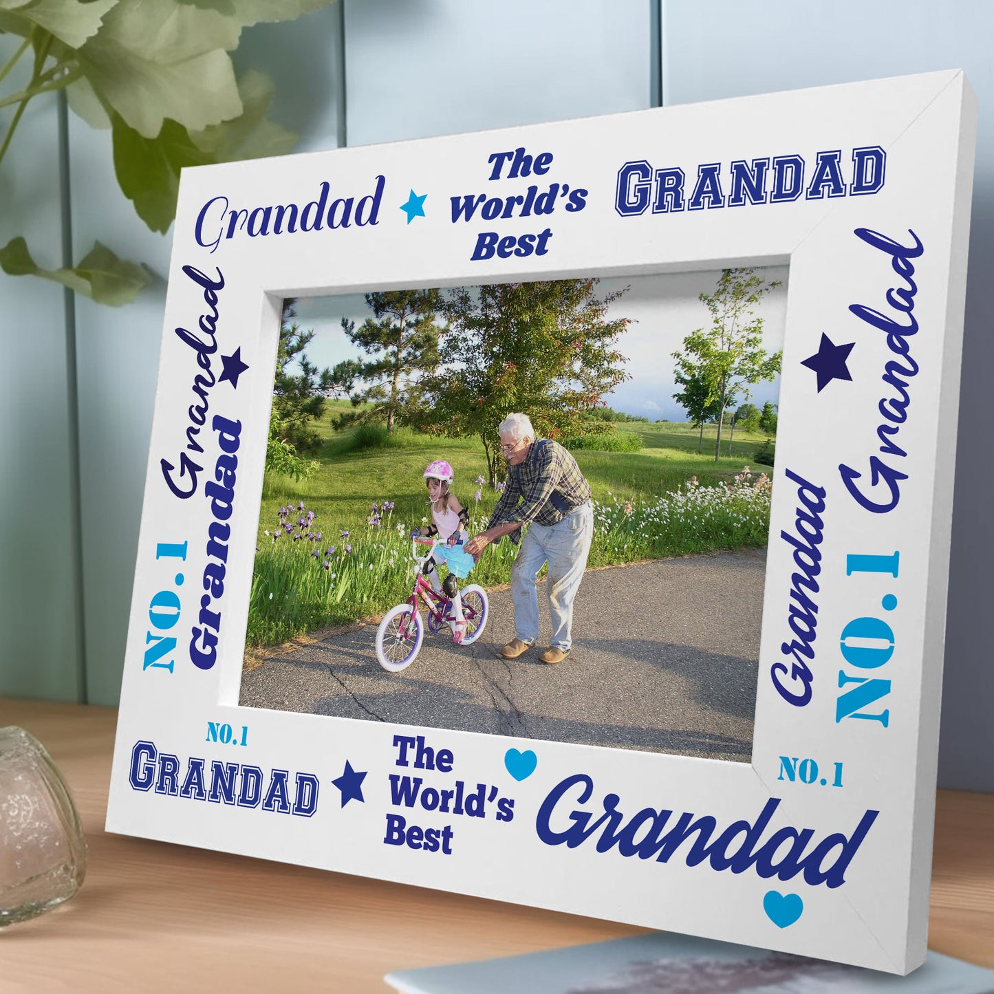 Novelty Grandad Gifts For Fathers Day Birthday Wood Photo Frame