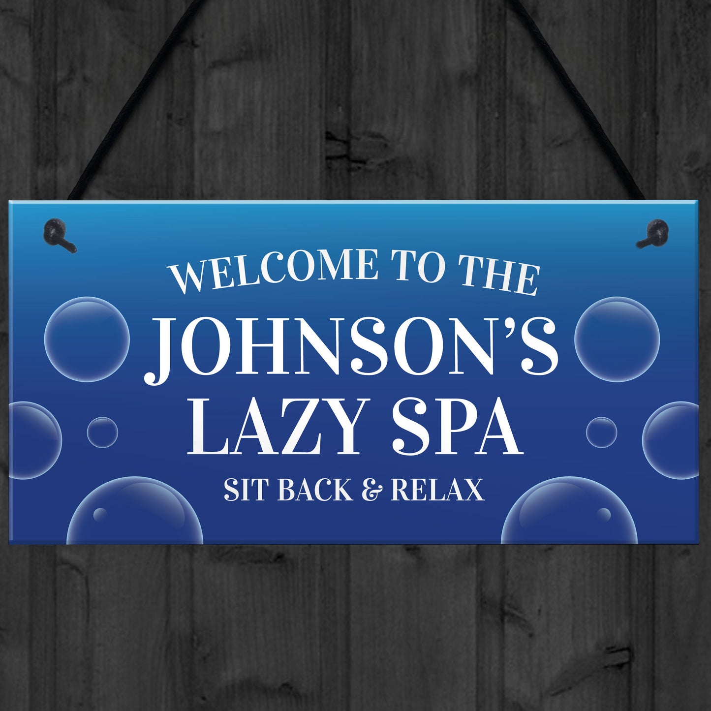 LAZY SPA Sign Personalised Hot Tub Sign For Outdoor Accessories