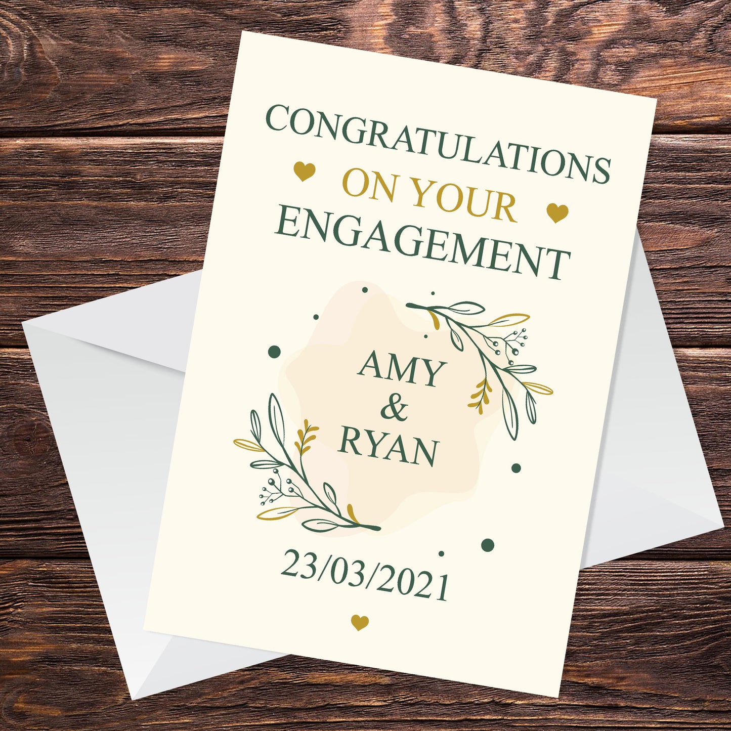 Personalised Engagement Card Congratulations Card For Couple