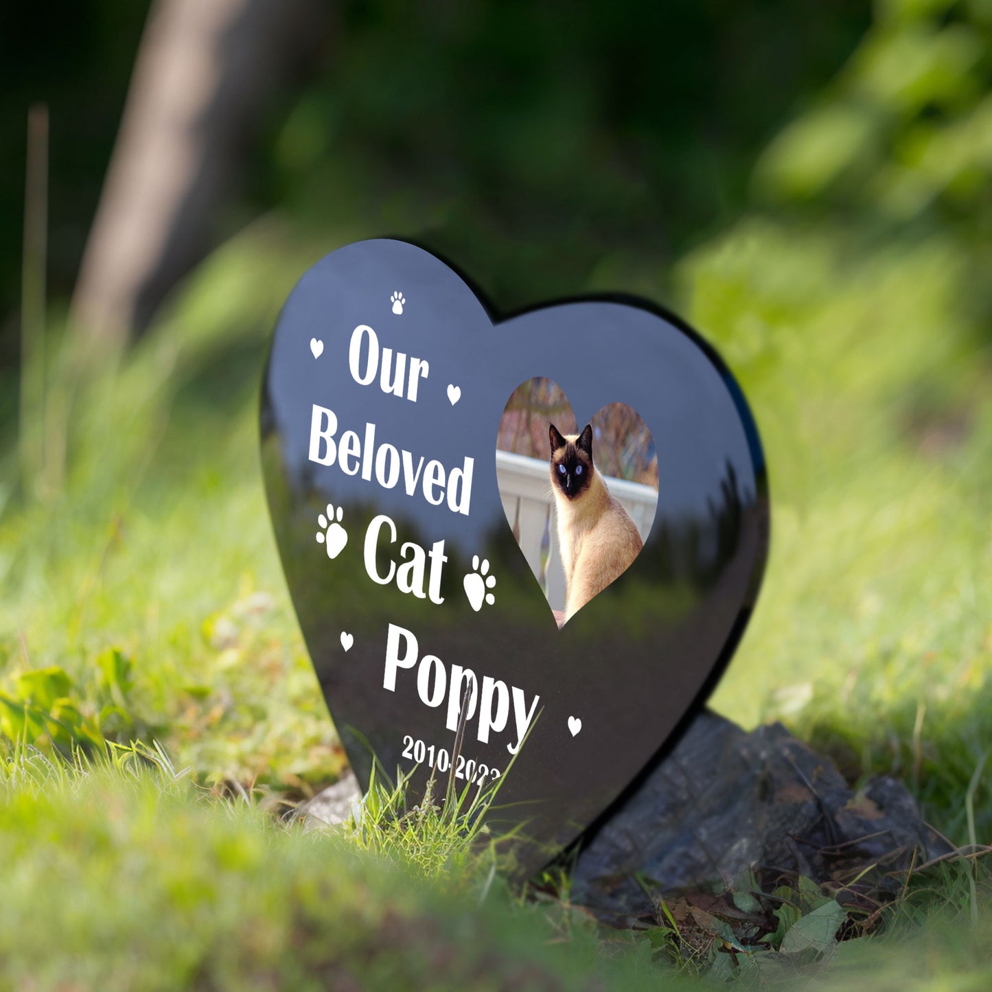 Personalised Cat Memorial Grave Marker Graveside Ornament