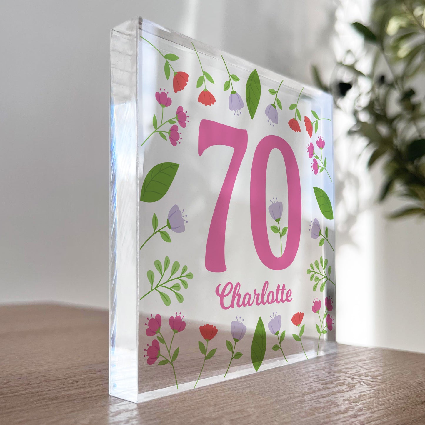 70th Birthday Gifts For Nan Mum Women Her PERSONALISED Block