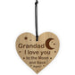 Grandad Gifts For Birthday Fathers Day Wood Engraved Heart