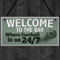 Welcome To The Bar Pub Man Cave Sign Gifts For Men World Cup