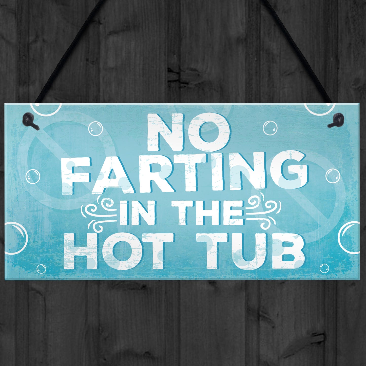 No Farting Hot Tub Sign Funny Garden Plaque Jacuzzi Pool Gift