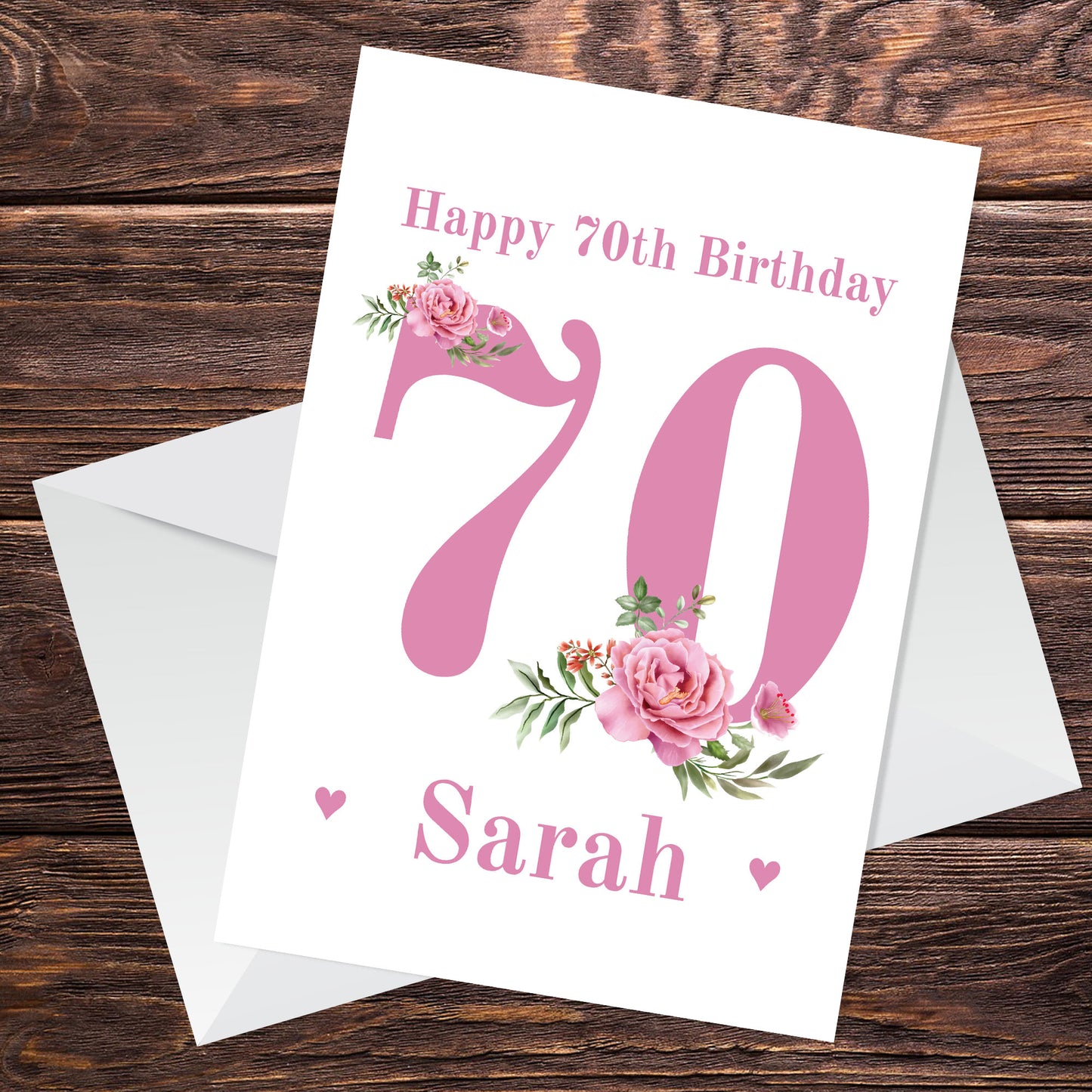 Personalised 70th Birthday Card Daughter Mum Sister Friend Niece