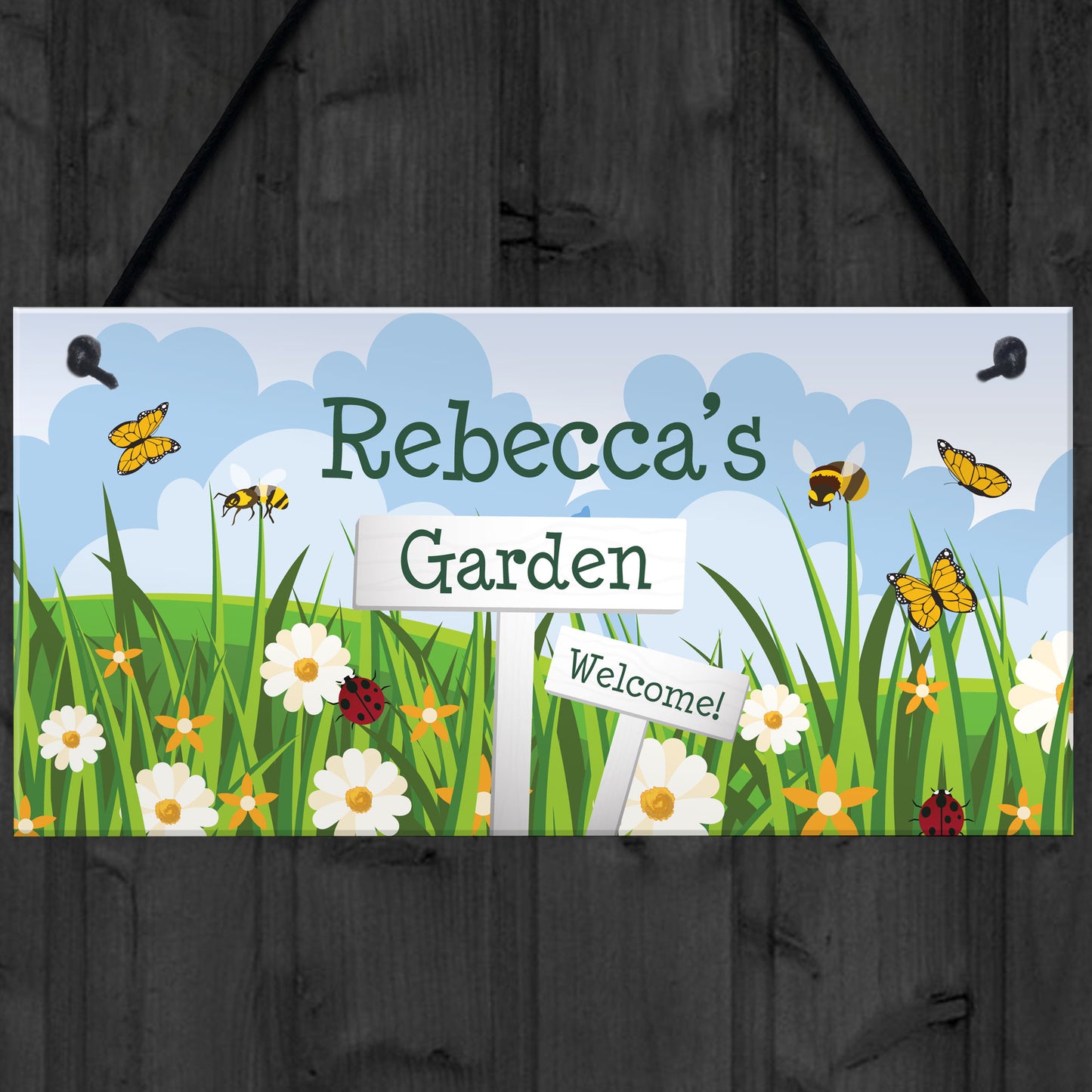 Garden Plaque Summer House Sign Personalised Welcome Sign