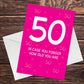 50th Birthday Cards For Women Sister Daughter Funny 50th Card