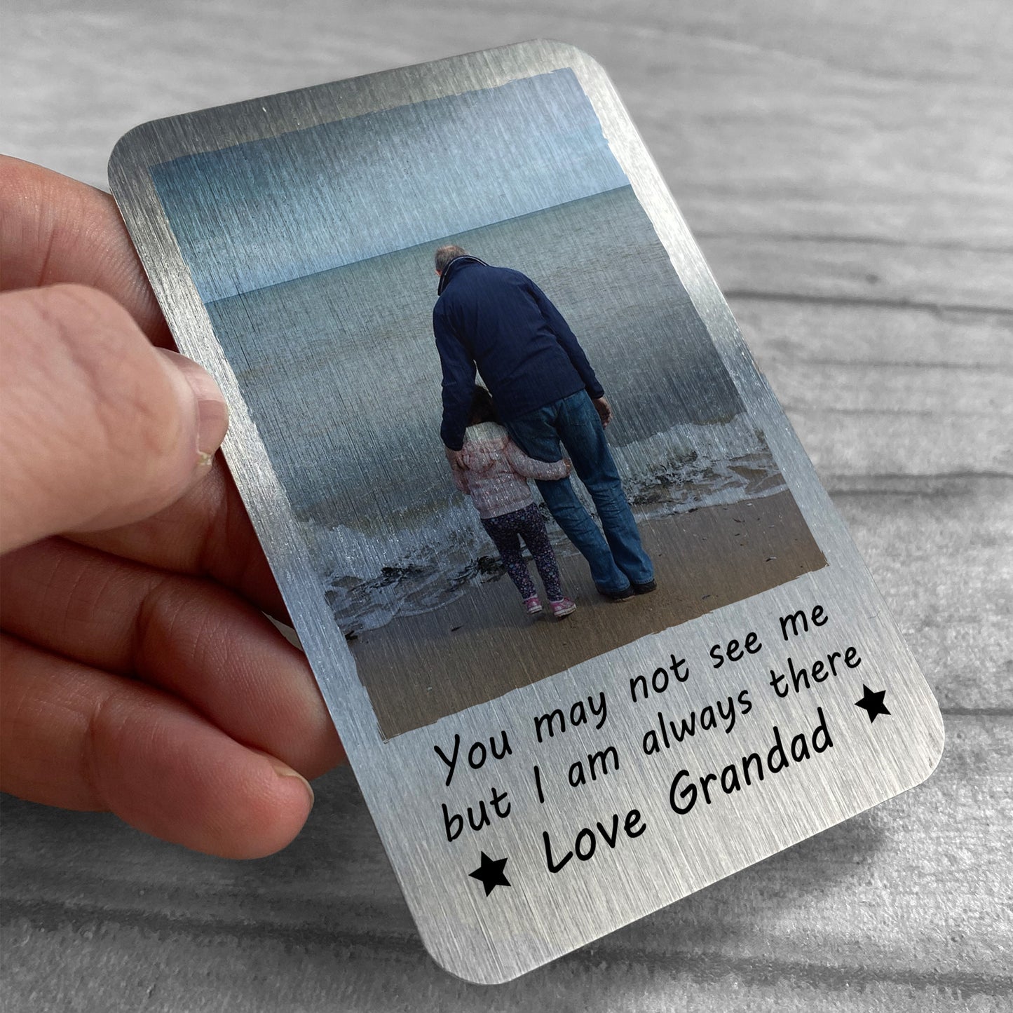 Memorial Gift Personalised Metal Card In Memory Gift