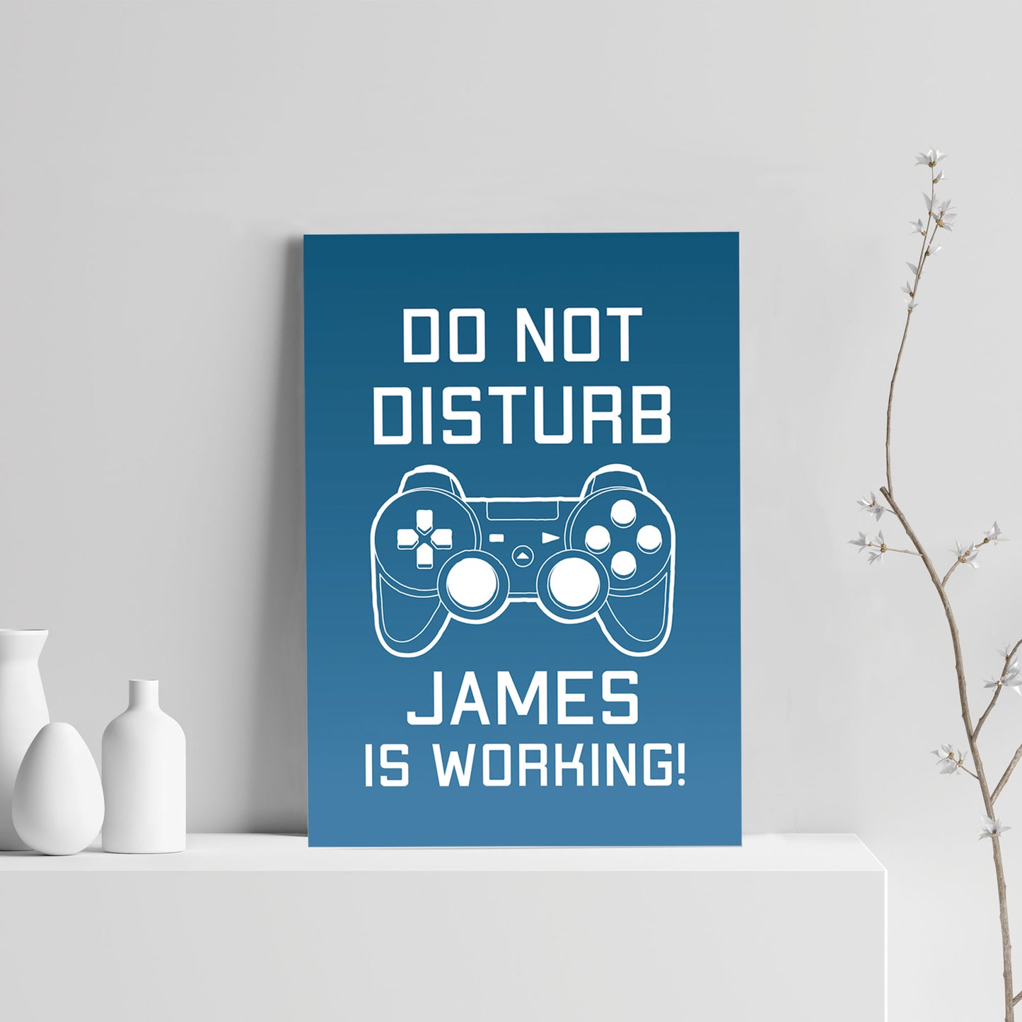 Gaming Poster Personalised Man Cave Boys Bedroom Sign Funny