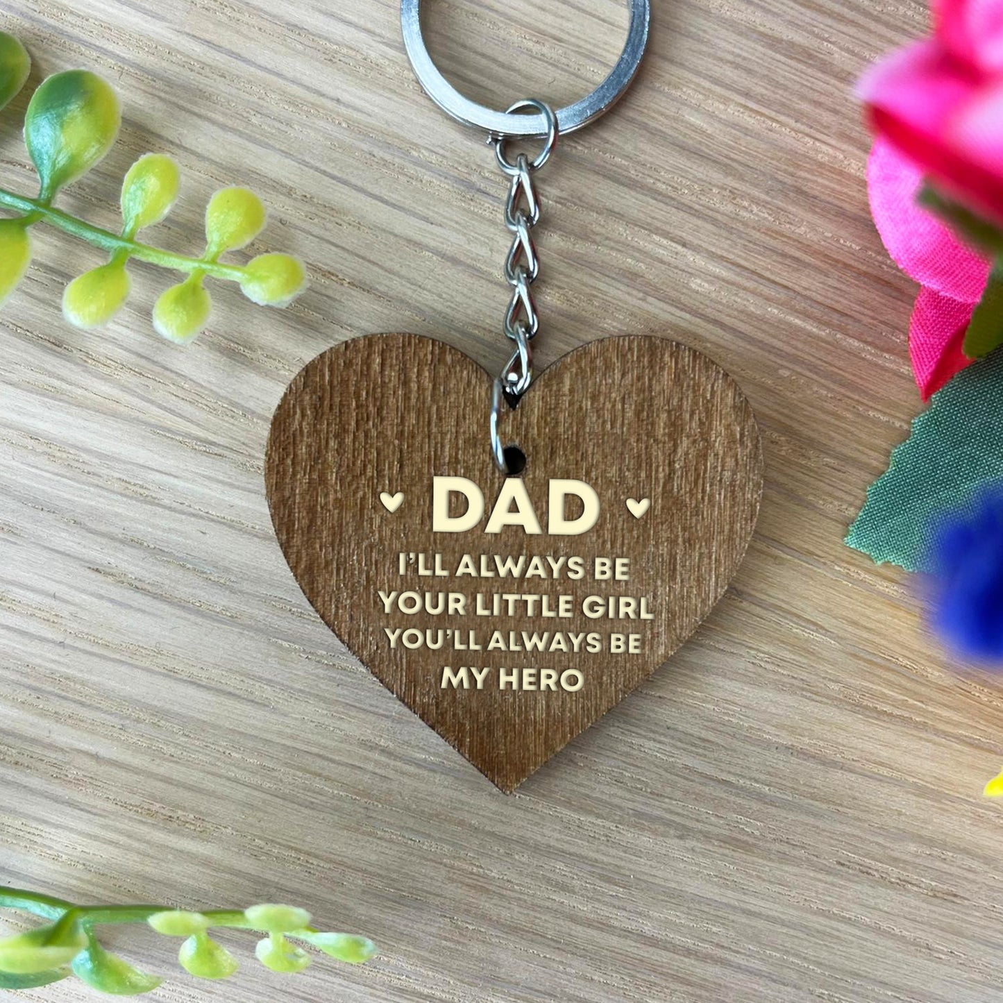 Fathers Day Gift Dad Gift From Daughter Keyring Daddys Girl