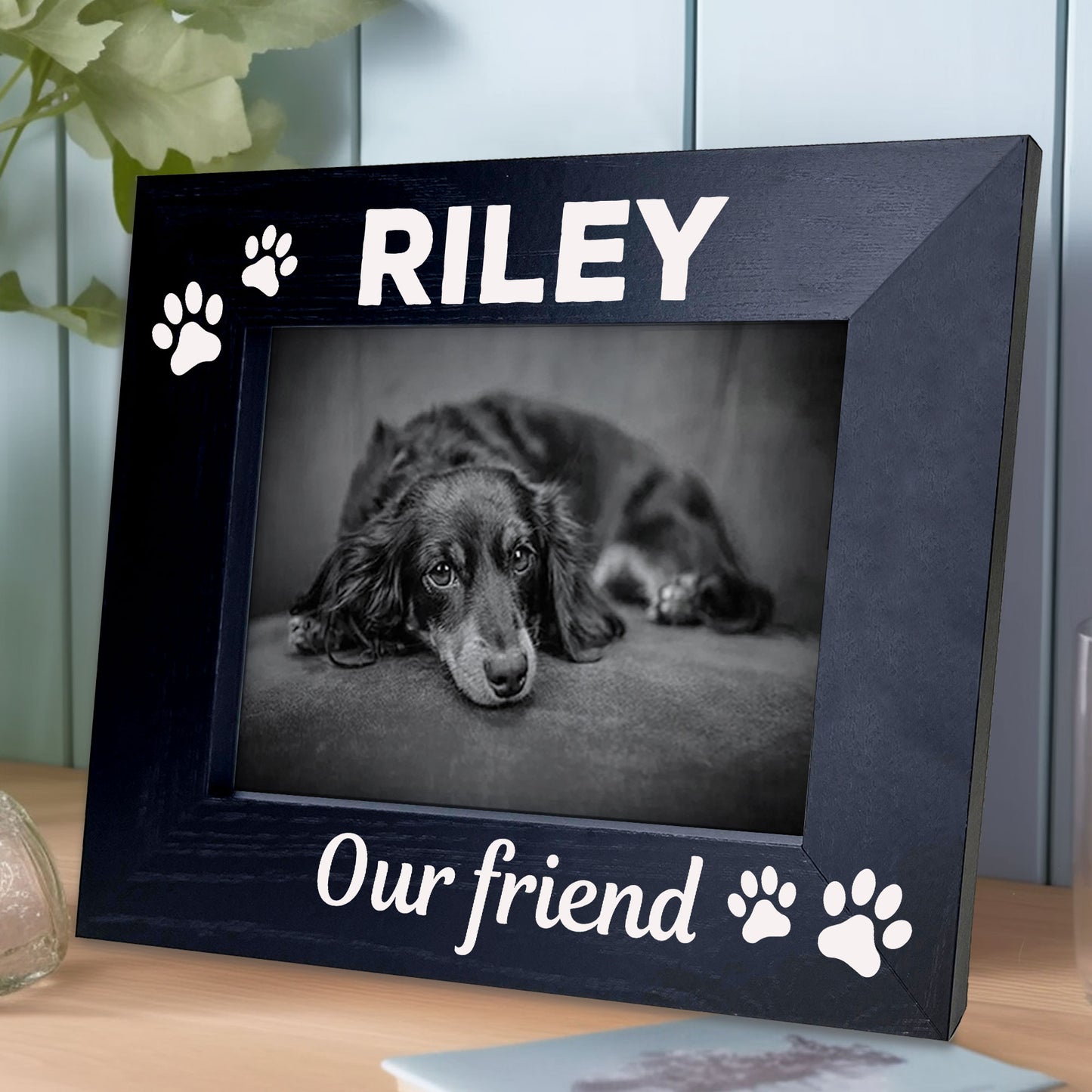 Personalised Dog Cat Gift Wooden Photo Frame Dog Lover Gift