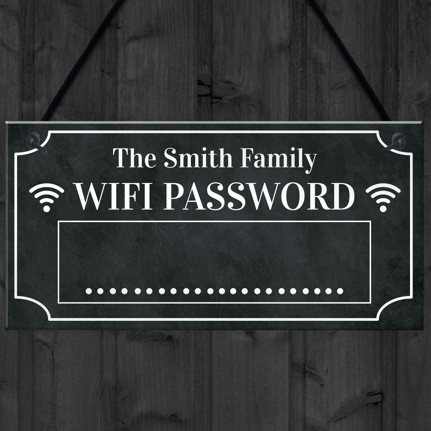 PERSONALISED Wifi Password Hanging Home Sign House Warming