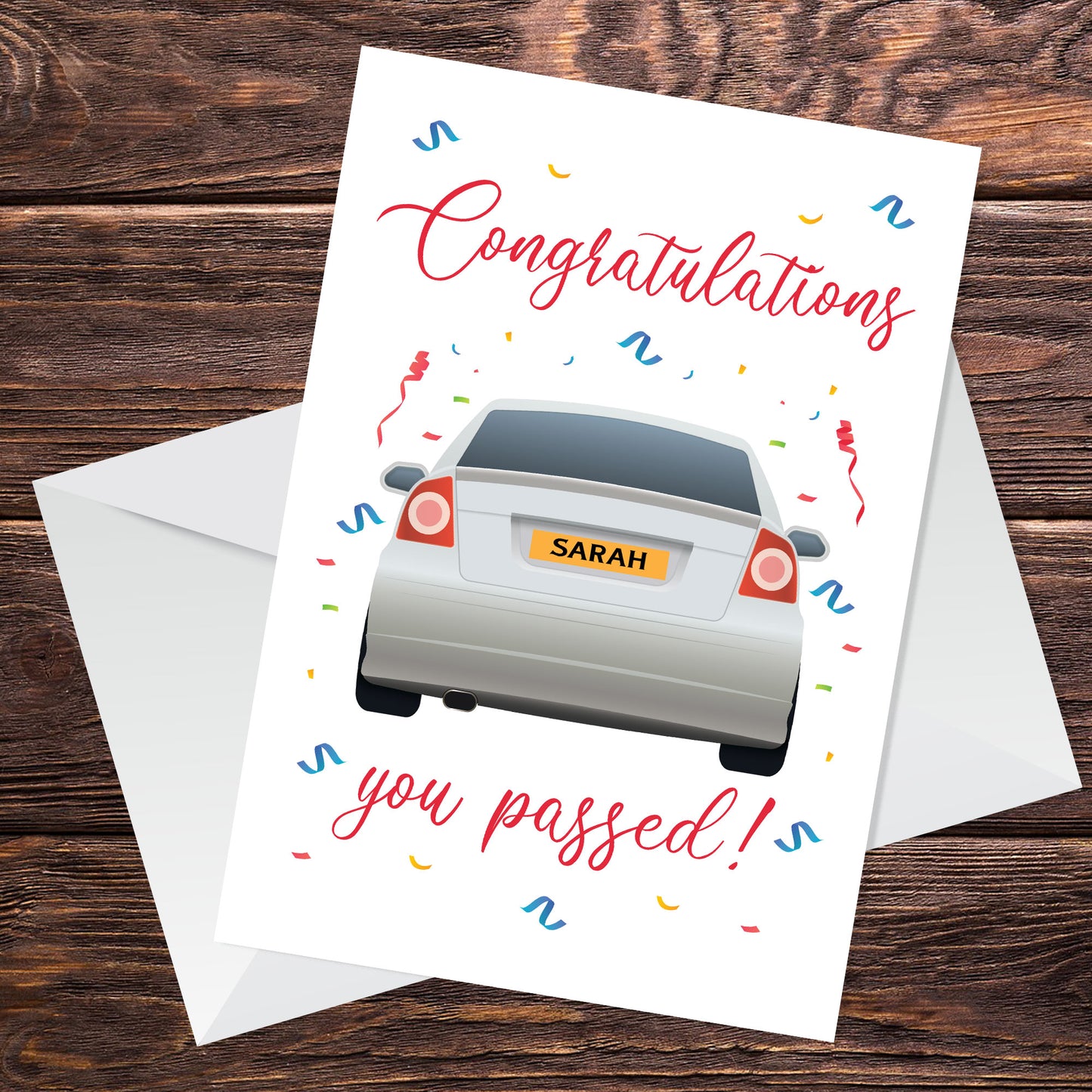 Personalised Passed Your Driving Test Card Congratulations