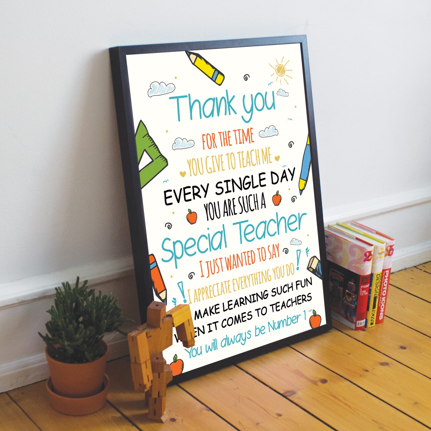 Framed Teacher Gift Thank You Poem Teacher Teaching Assistant