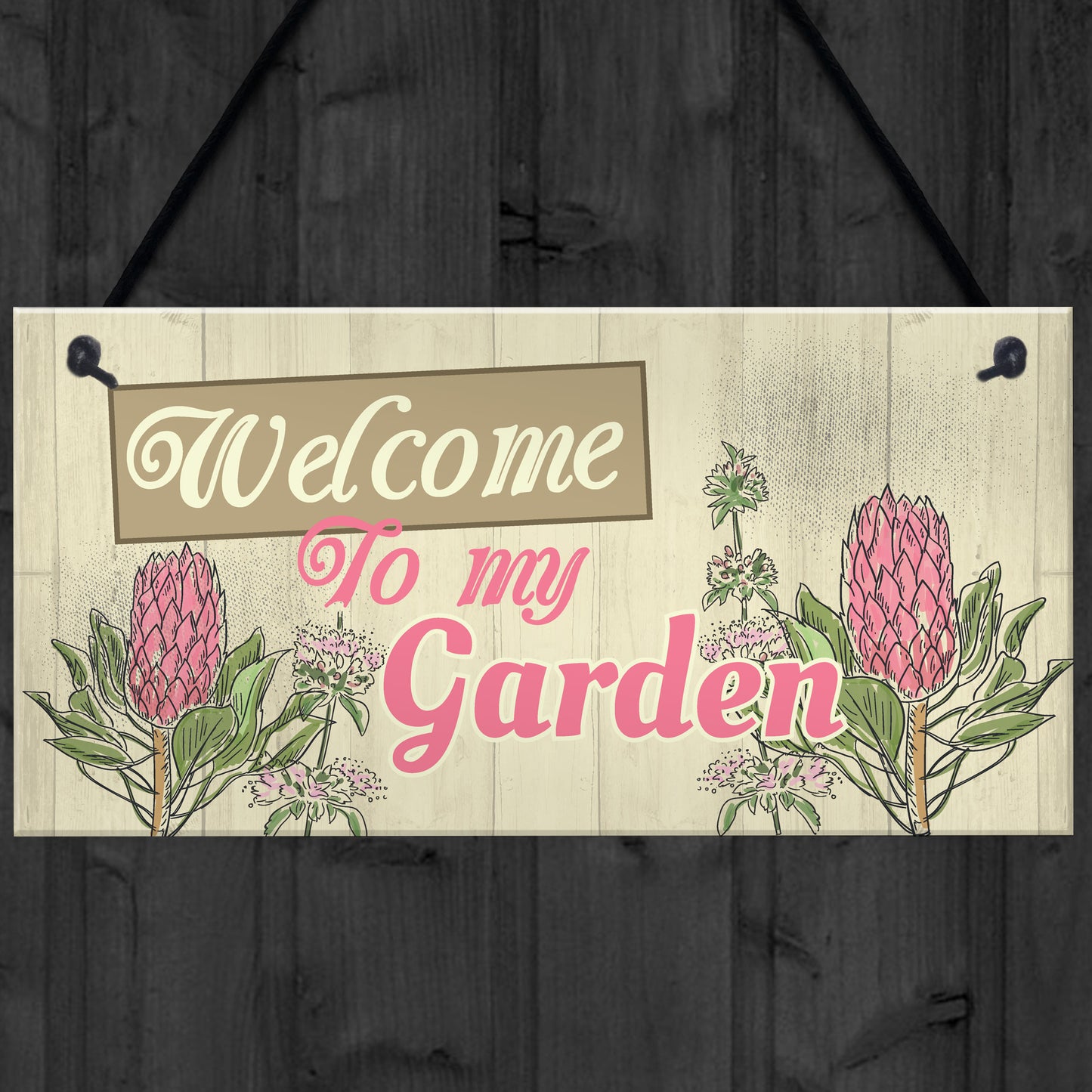 Wall Plaque Welcome My Garden Shed Sign Gifts for Nan Birthday