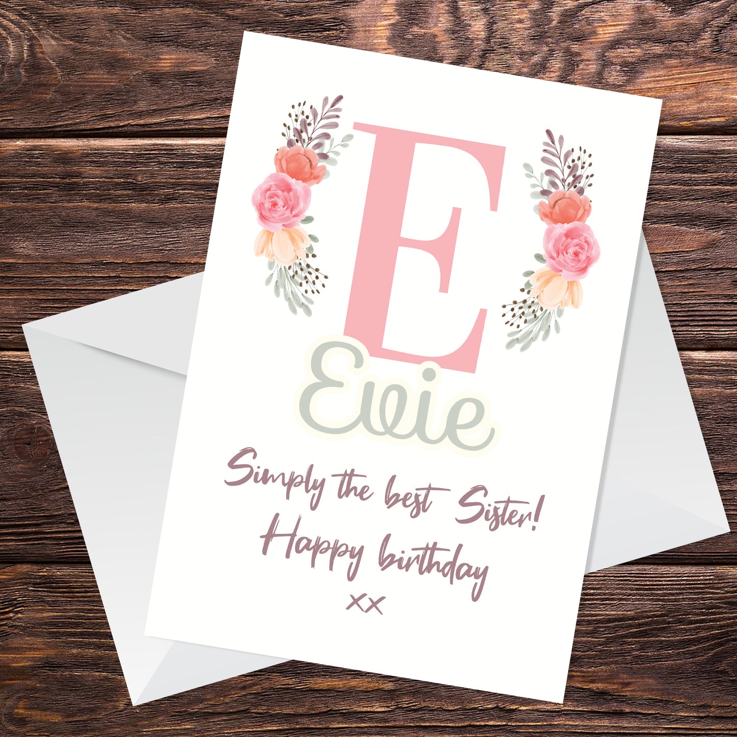 PERSONALISED Birthday Card For Sister Greetings Card