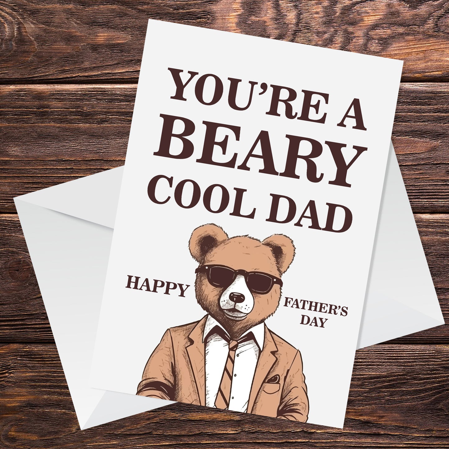 Cool Fathers Day Card For Dad BEARY COOL DAD Fathers Day Card