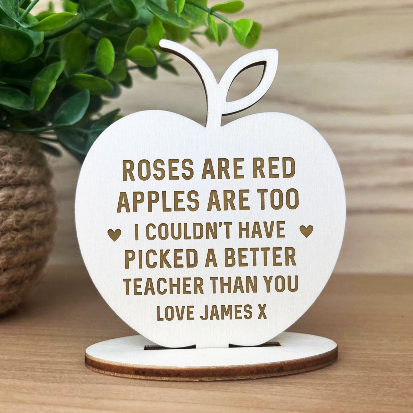 Teacher Gift School Nursery Leaving Gifts Personalised Apple