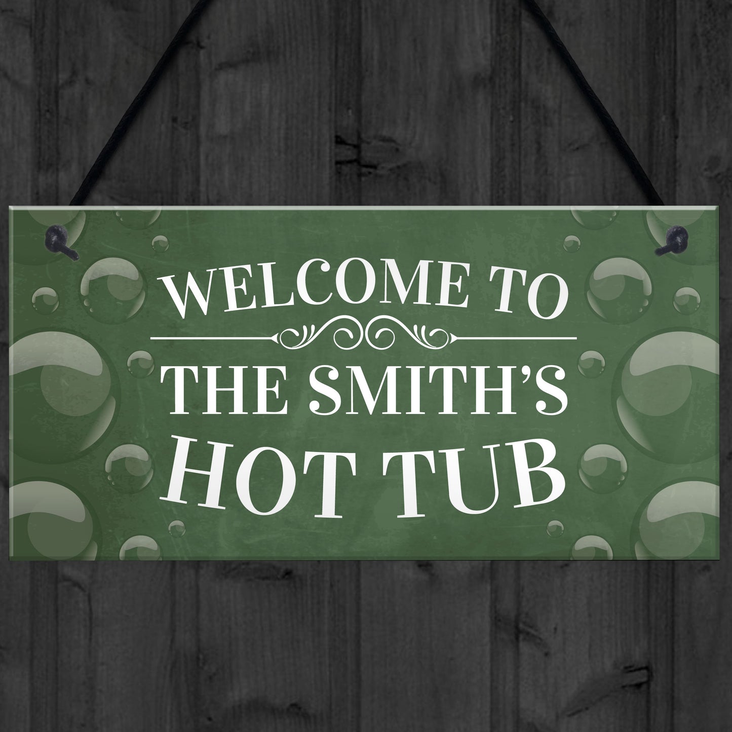 Novelty Hot Tub Decor Personalised Hot Tub Sign Family Gift