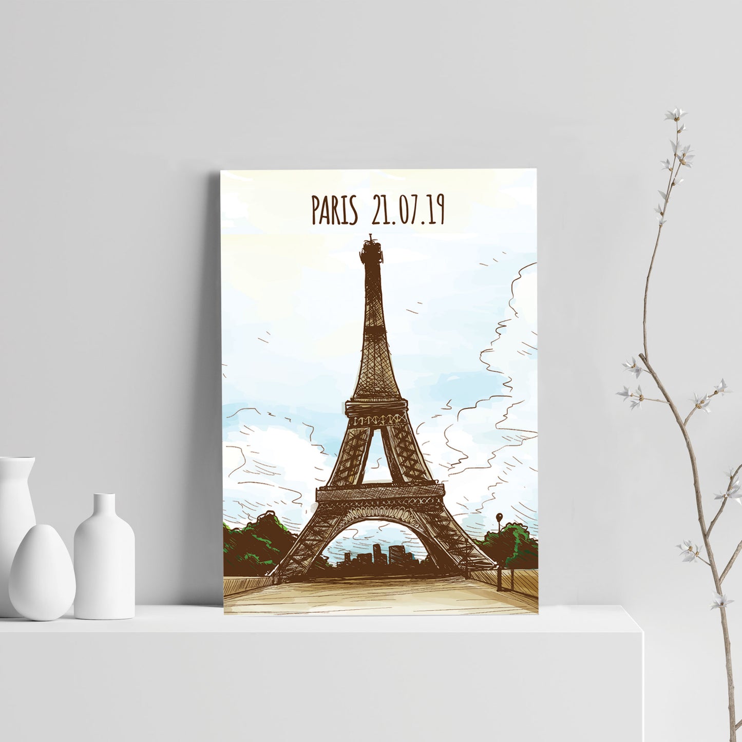 Paris Eiffel Tower A4 Print Travel Gift Personalised Gift