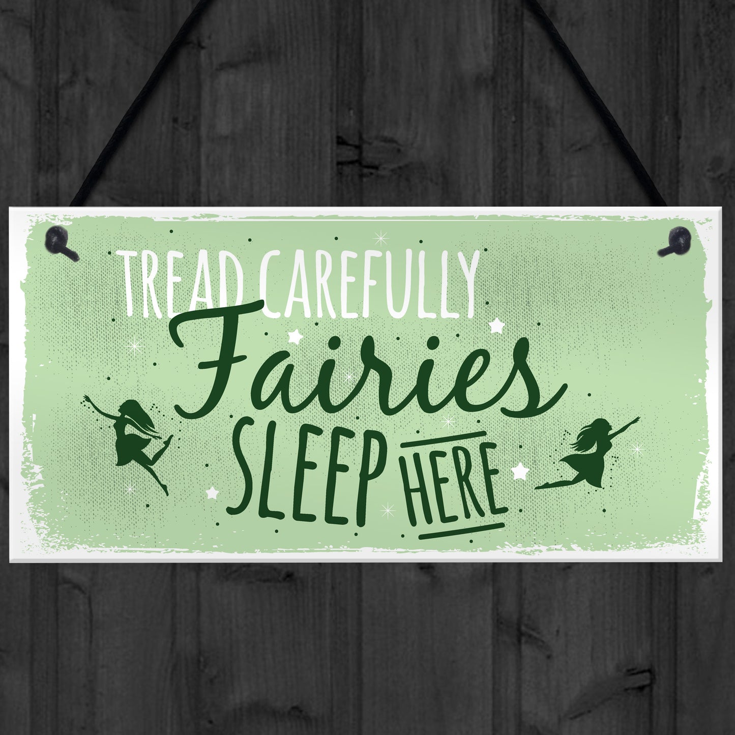 Fairies Sleep Here Garden Fairy Sign Plaque Home Gift Friend