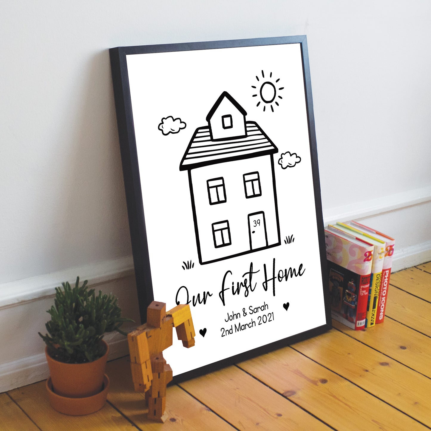 Our First Home Print Personalised New Home Gift For Couple