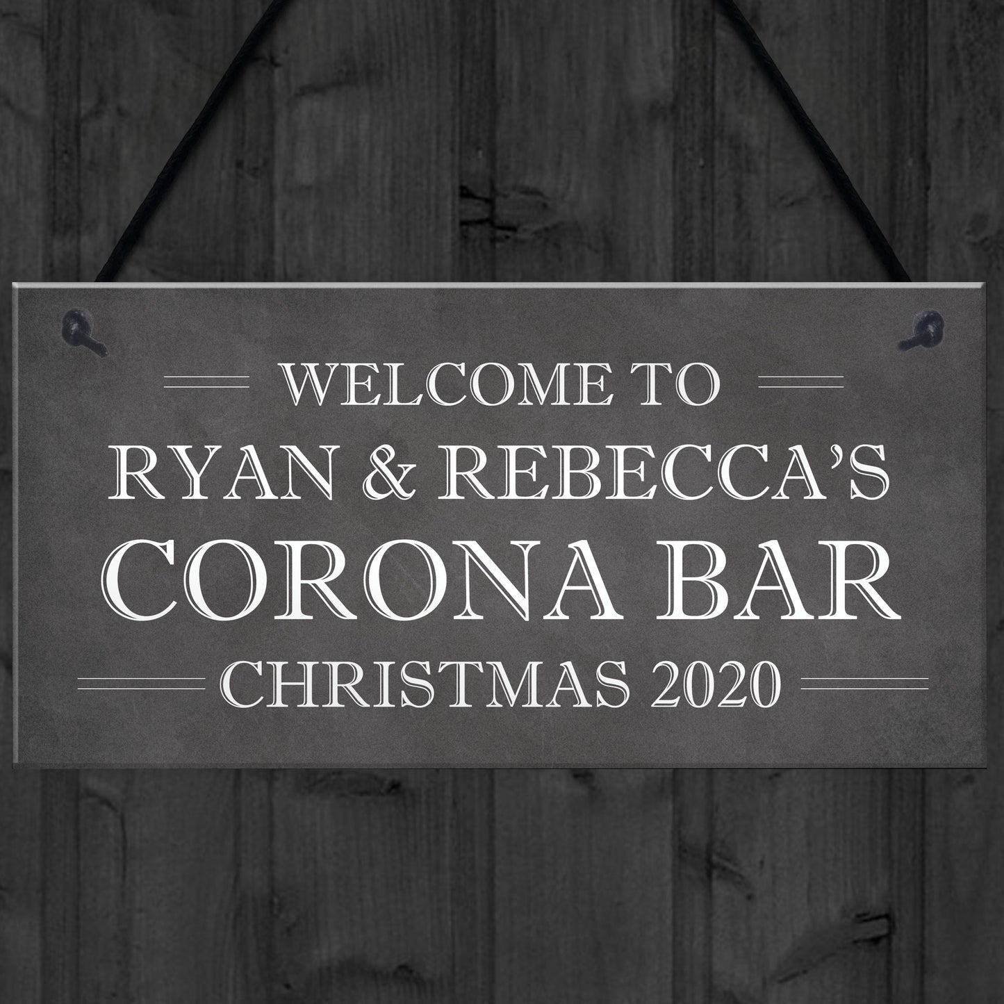 CORONA BAR Sign Personalised Home Bar Pub Sign Lockdown Gift