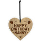 Birthday Gift For Nanny Wood Engraved Heart 40th 50th 60th 70th