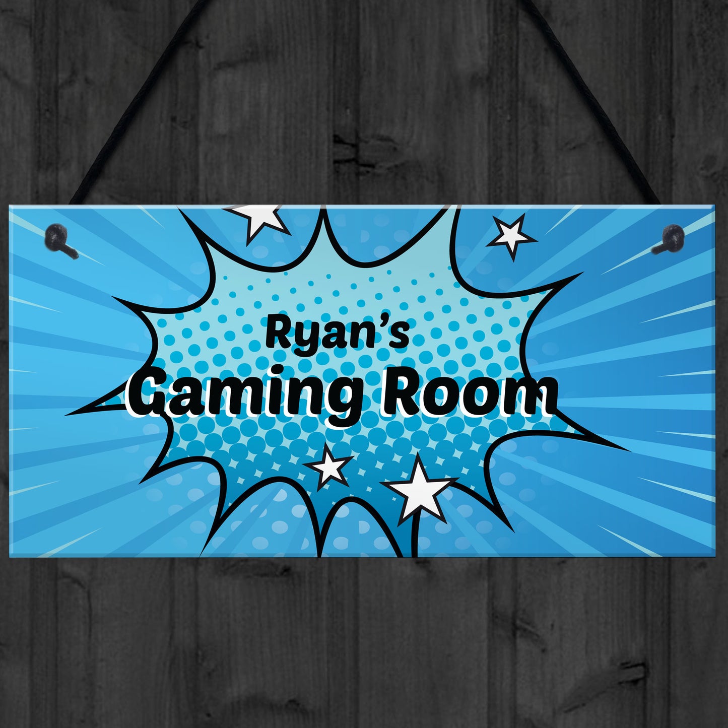 Cartoon Style Gaming Room Sign PERSONALISED Boys Bedroom