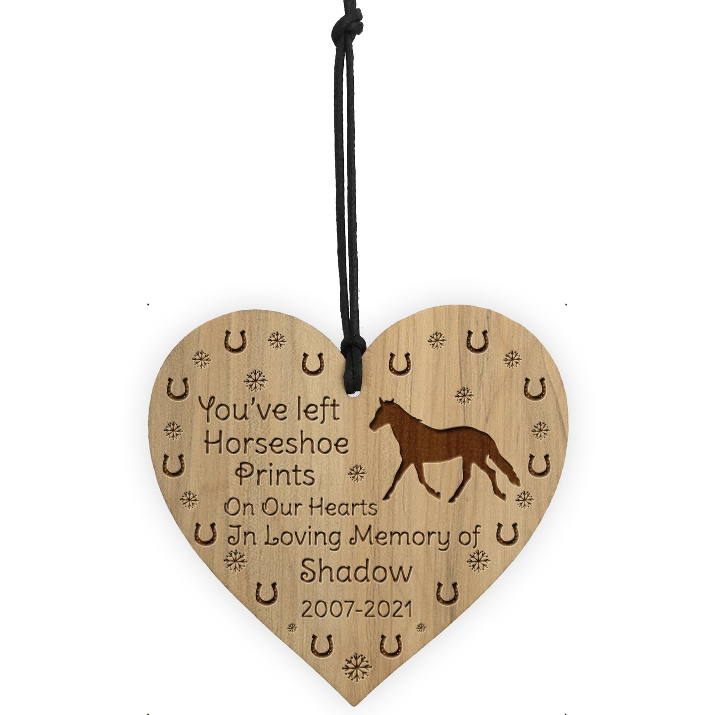 Memorial Sign For Horse Pony Engraved Heart Personalised Sign