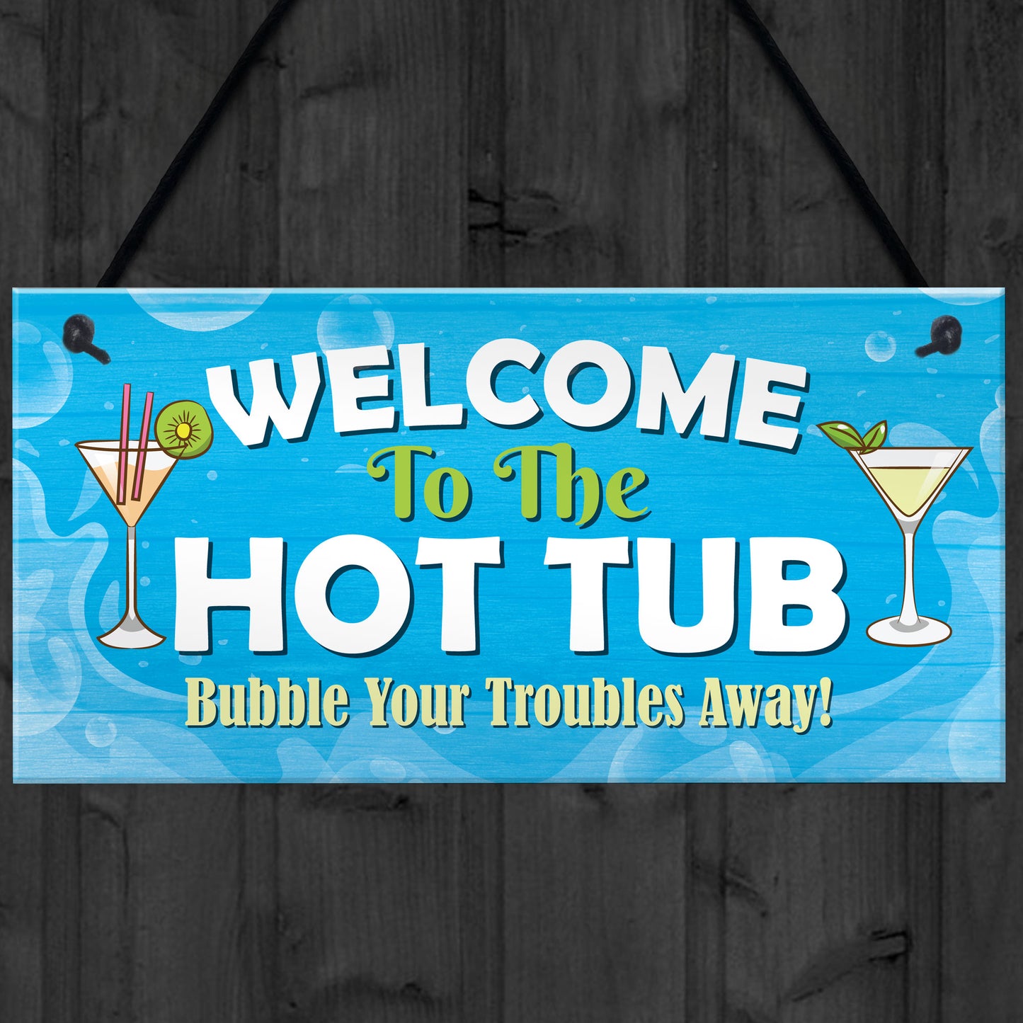 Hot Tub Welcome Sign Hanging Garden Hot Tub Lazy Spa Decor