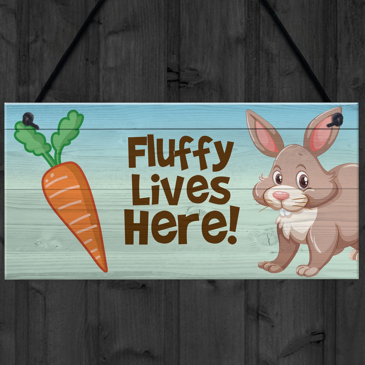 Personalised Pet Rabbit Sign Hutch Accessories Animal Lover Gift