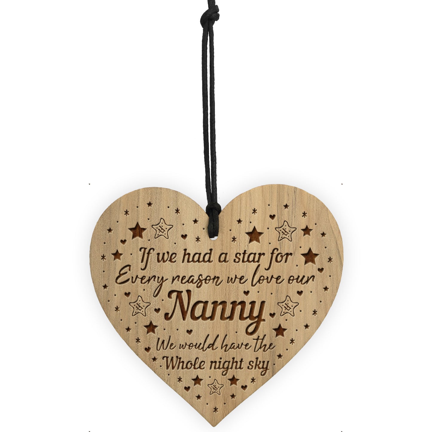 Gift For Nanny Birthday Christmas Engraved Heart LOVE Gift