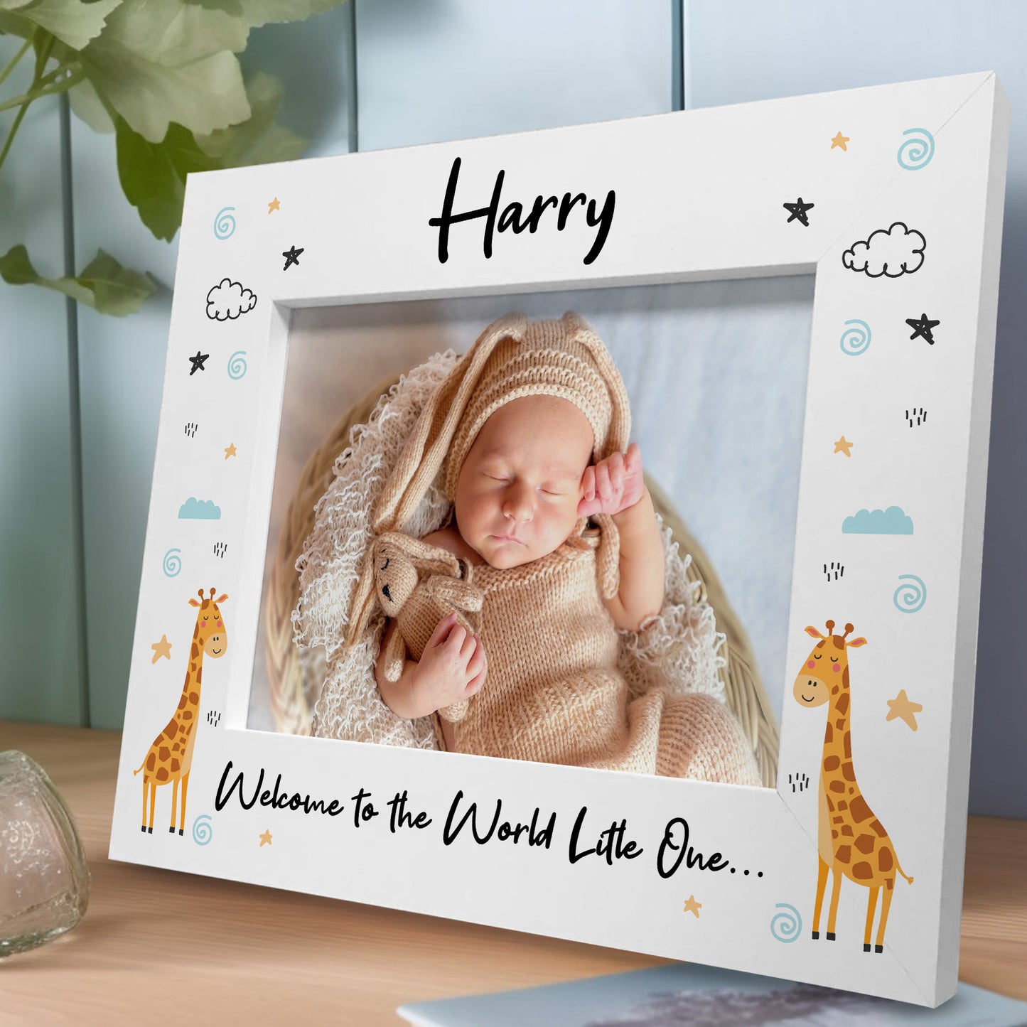 Personalised Baby Gift Photo Frame Welcome To The World