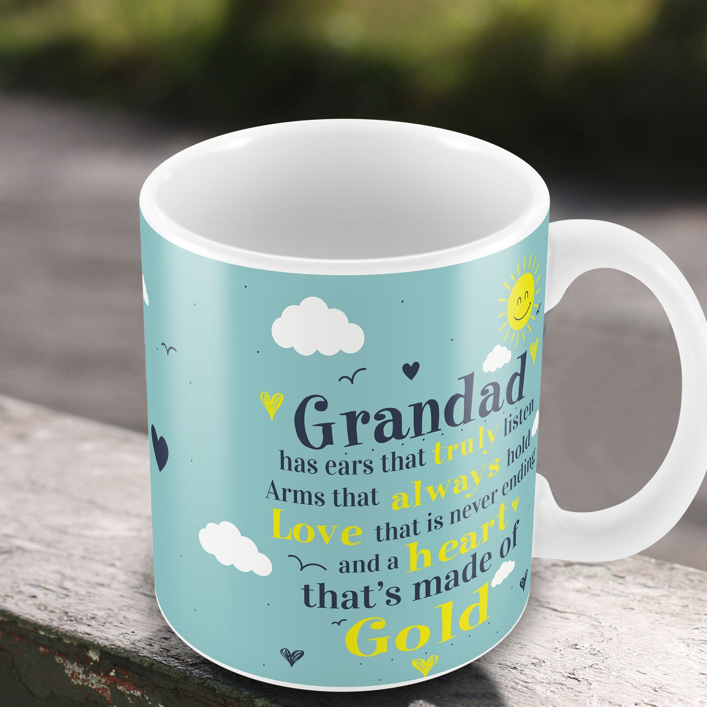 Red Ocean Grandads Heart Of Gold Grandfather Fathers Day Gift