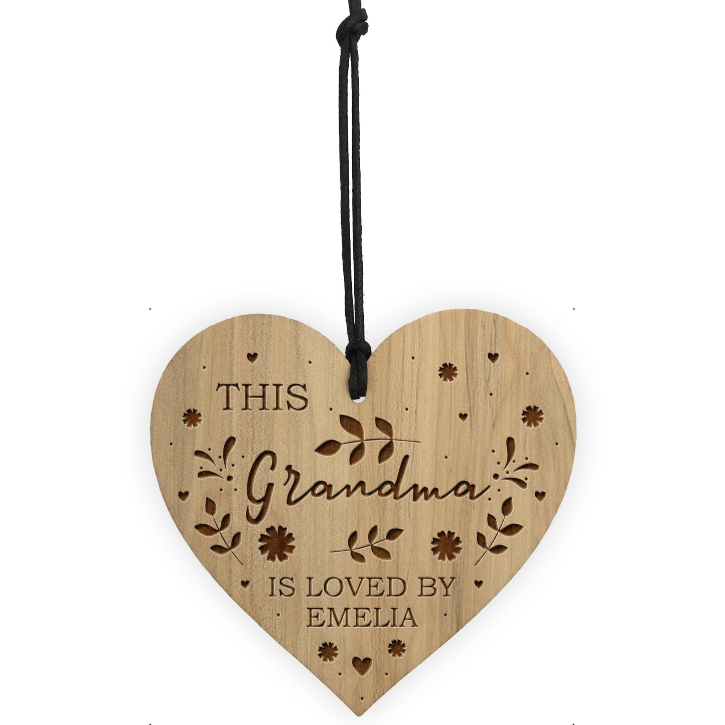 Grandma Gifts For Birthday Christmas Personalised Engraved Heart