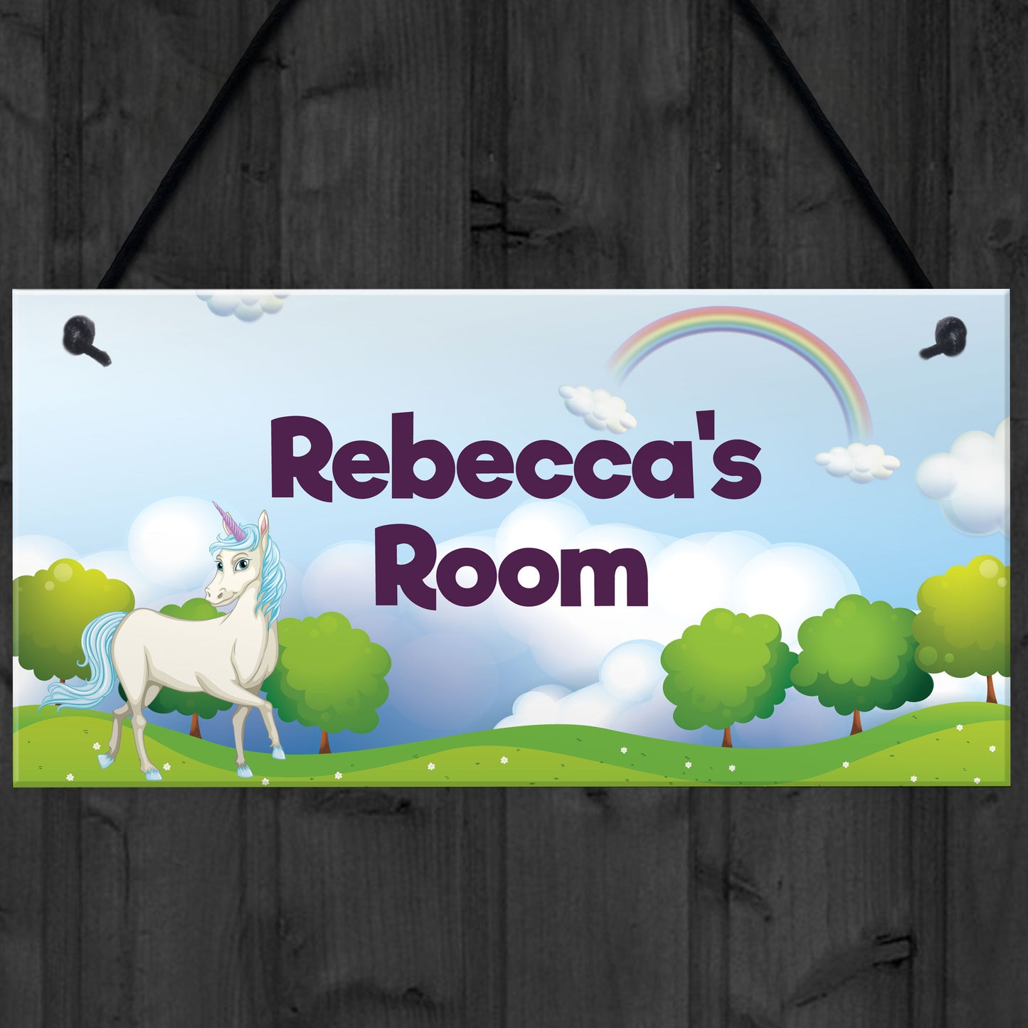 PERSONALISED Unicorn Bedroom Sign Girl Bedroom Nursery Decor