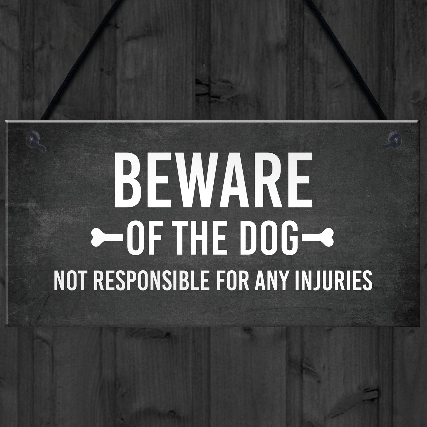 Funny Beware Of The Dog Sign Hanging Plaque Garden Shed Fence