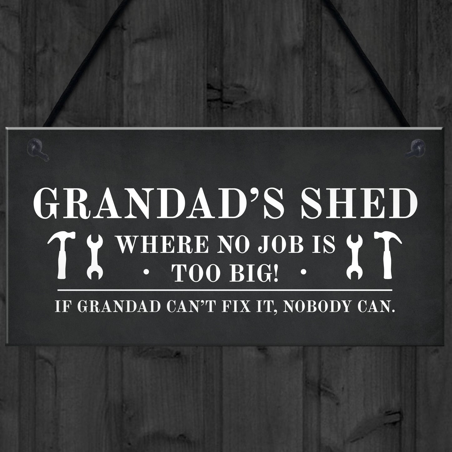 Grandads Shed Sign Hanging Garden Plaque Fathers Day Gift