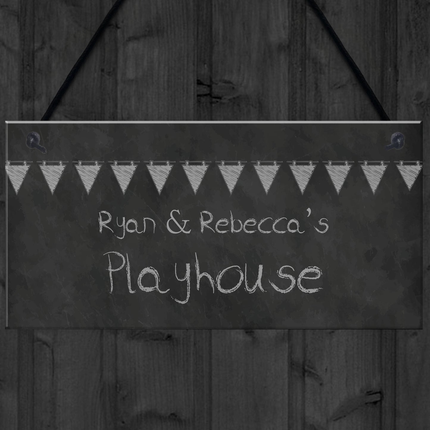 Chalkboard Effect Playhouse Sign PERSONALISED Den Room Sign